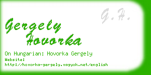 gergely hovorka business card